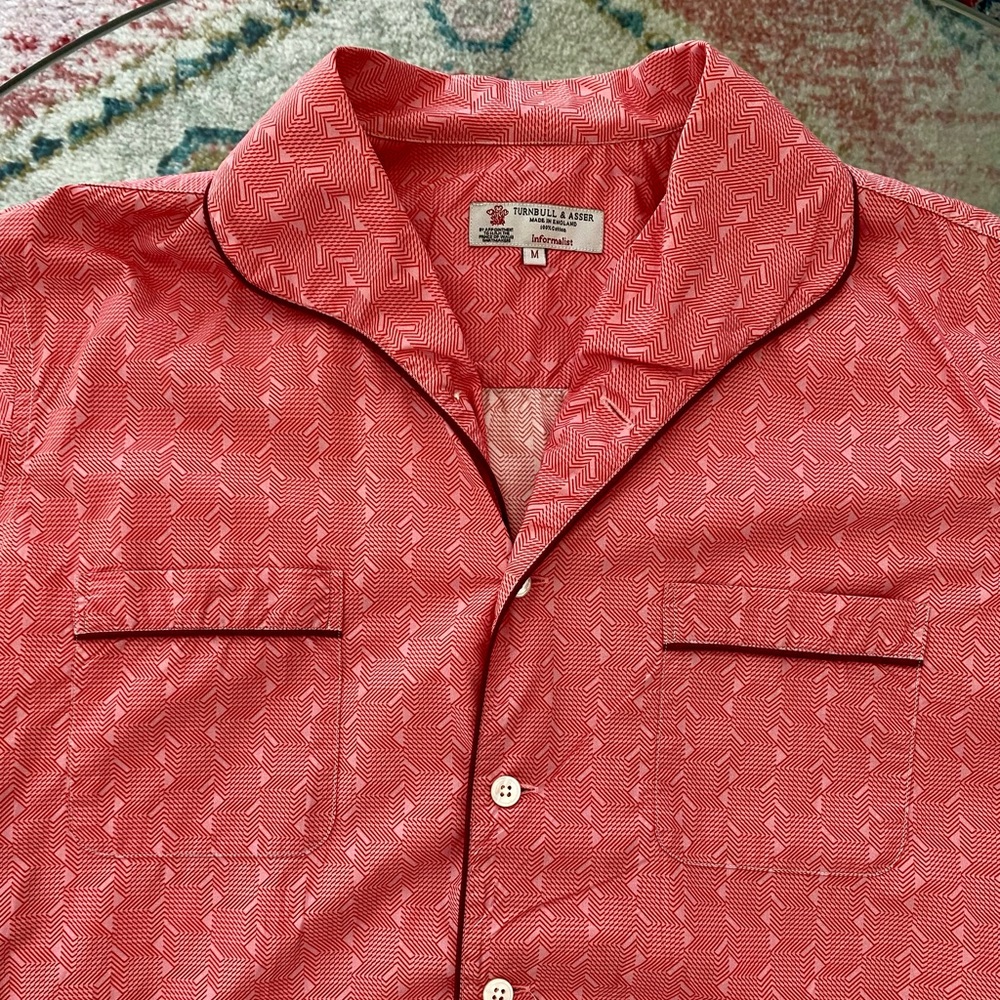 **LIKE NEW** Turnbull & Asser resort wear / camp collar button down